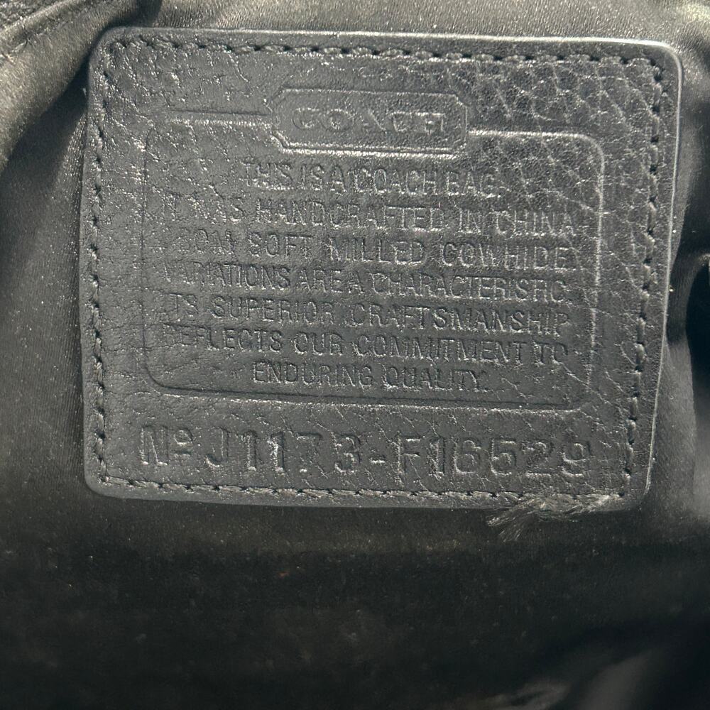 Coach Turnlock Penelope black leather Satchel Bag F16529 - Picture 5 of 7